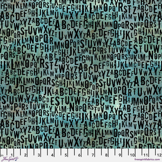 On Your Mark- Seafoam Chain Mail: Sold by the 1/2 yard