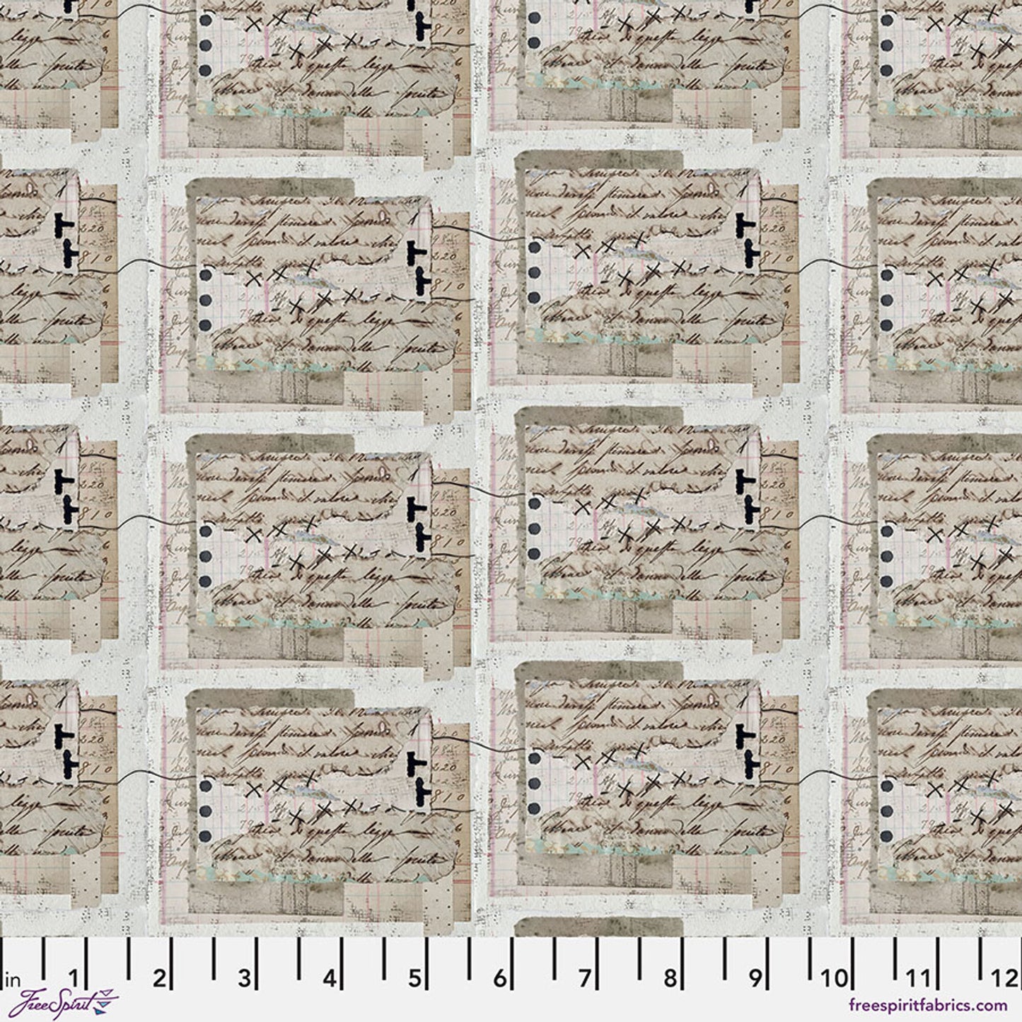 On Your Mark- Paper Script: Sold by the 1/2 yard