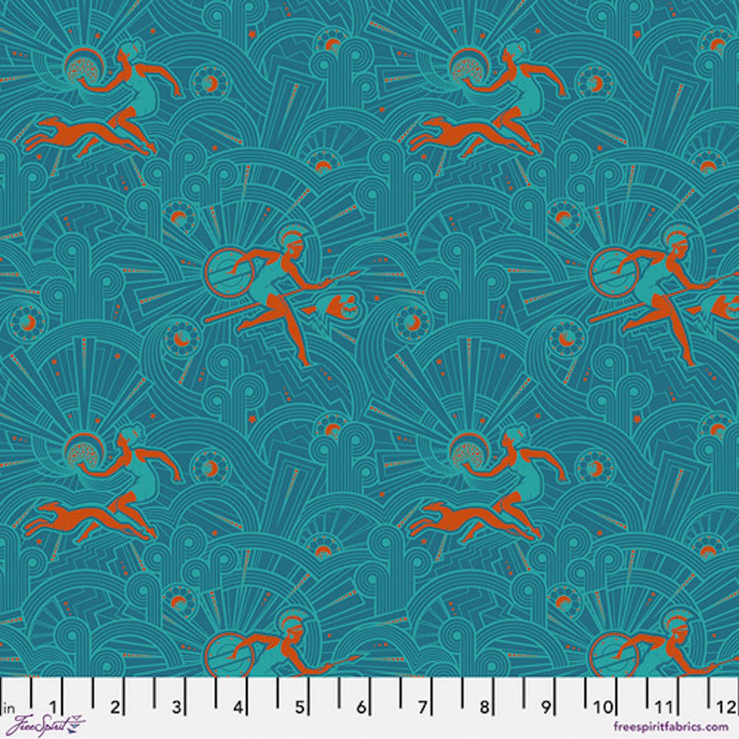 Mythical- Dark Teal Powerhouse: Sold by the 1/2 yard.