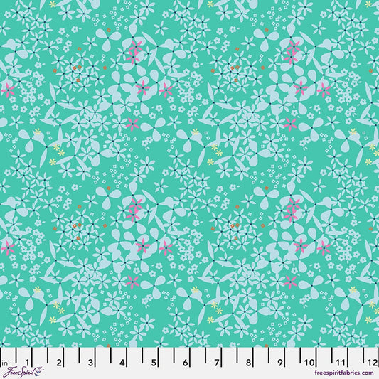 Market Days- Aqua Doodah: Sold by the 1/2 yard