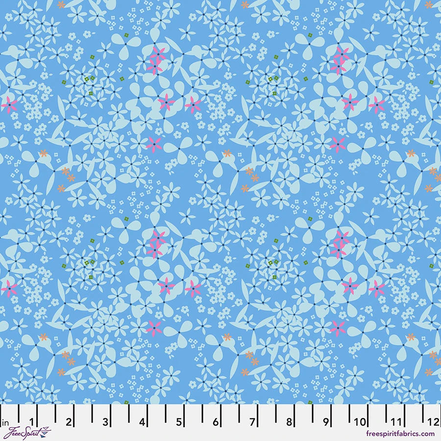 Market Days- Blue Doodah: Sold by the 1/2 yard