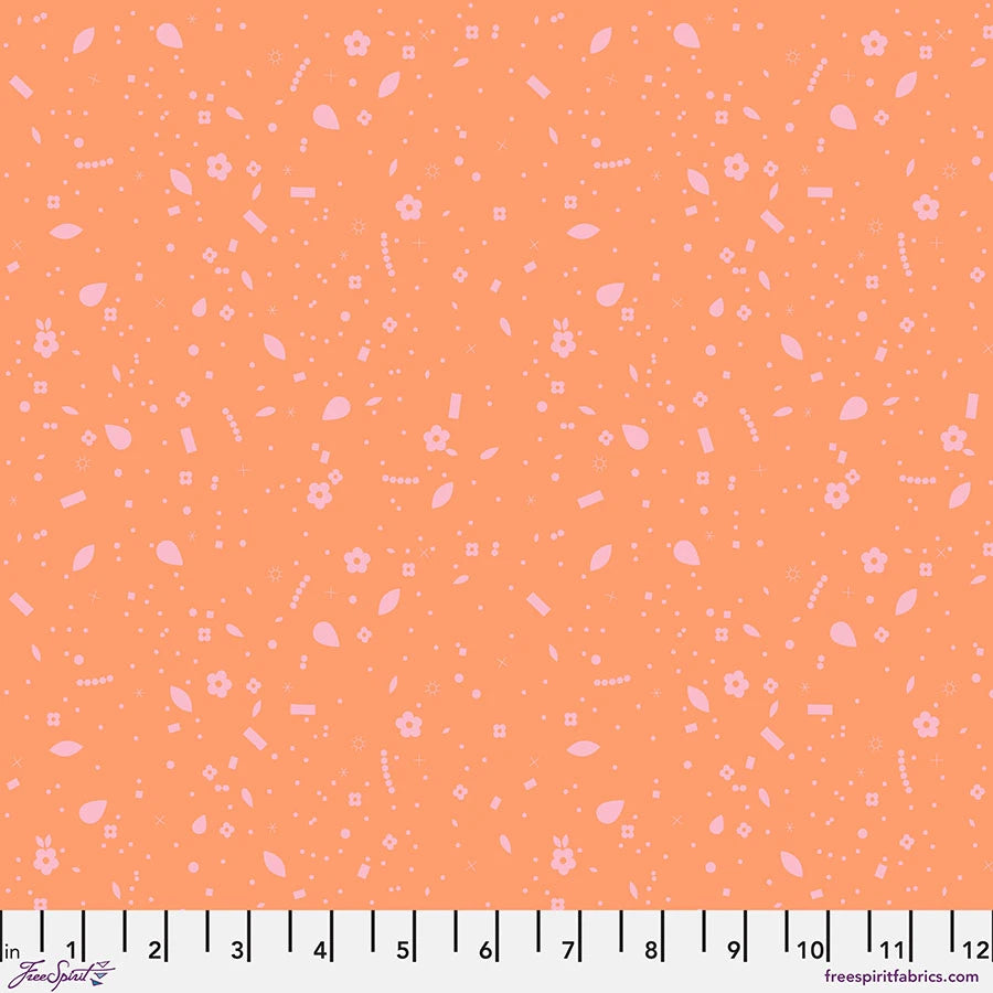 Market Days- Coral Baubles & Bits: Sold by the 1/2 yard