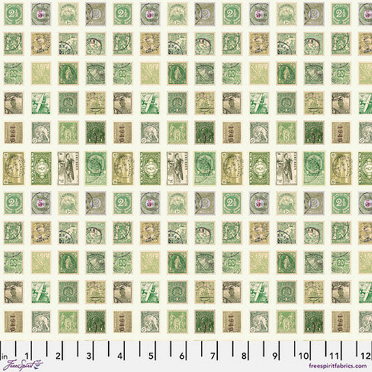 Tim Holtz Palette Program- Green Stamps: Sold by the 1/2 yard