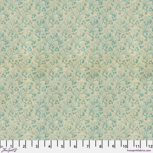 Tim Holtz Palette Program- Teal Tiny Print: Sold by the 1/2 yard