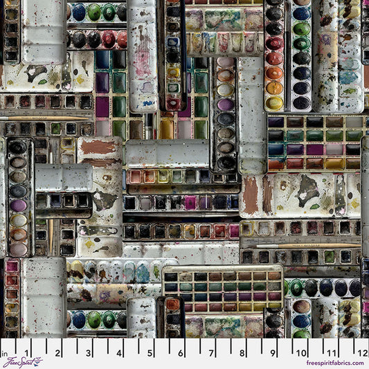Tim Holtz Palette Program- Multi Watercolors: Sold by the 1/2 yard