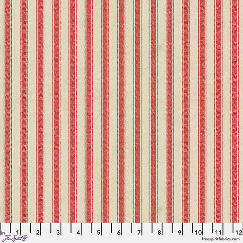 Tim Holtz Palette Program- Seasonal Christmas Linen Stripe: Sold by the 1/2 yard