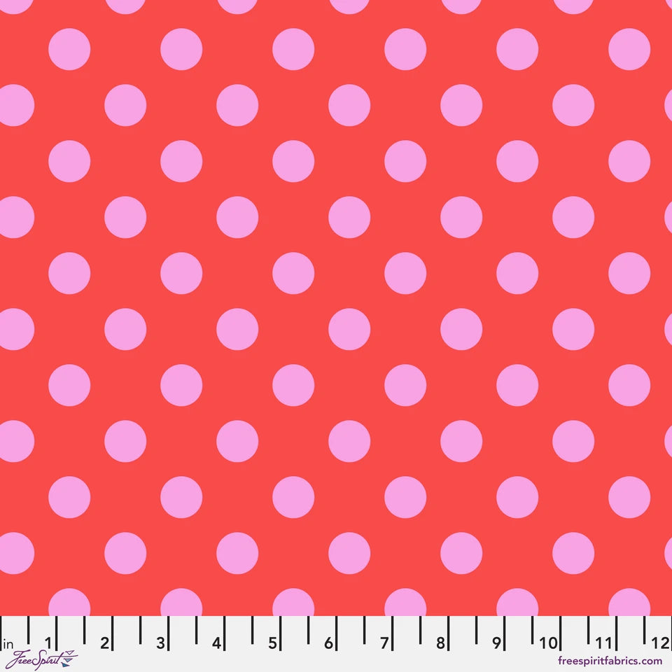 Tula Pink True Colors- Poppy Pom Poms: Sold by the 1/2 yard