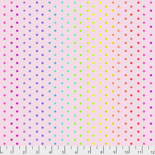 Tula Pink True Color's- Shell Hexy Rainbow