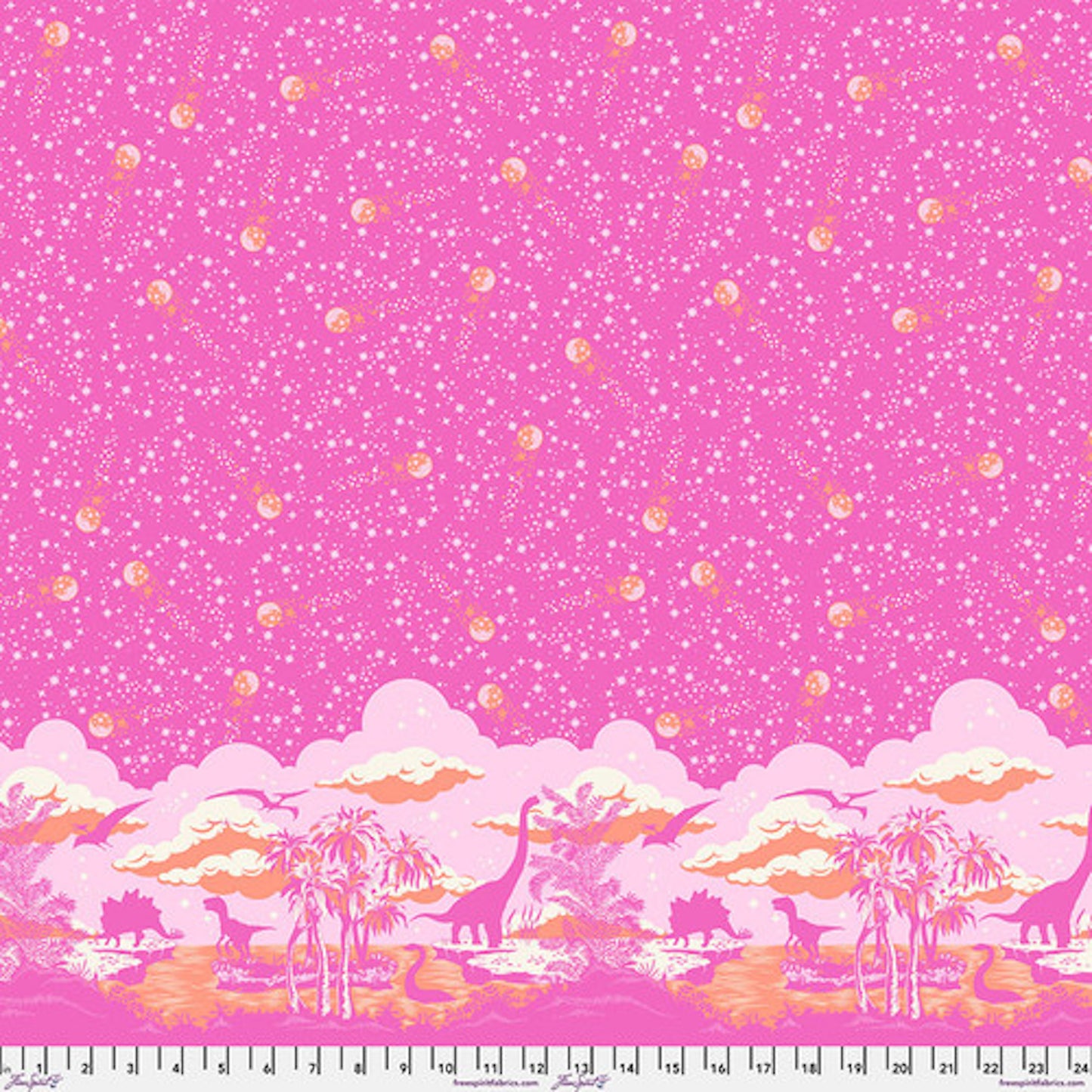 Roar!- Blush Meteor Showers: Sold by the 1/2 yard.