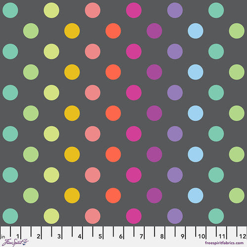 True Colors Graywork- Carbon Disco Poms: PRE-ORDER, Sold by the 1/2 yard
