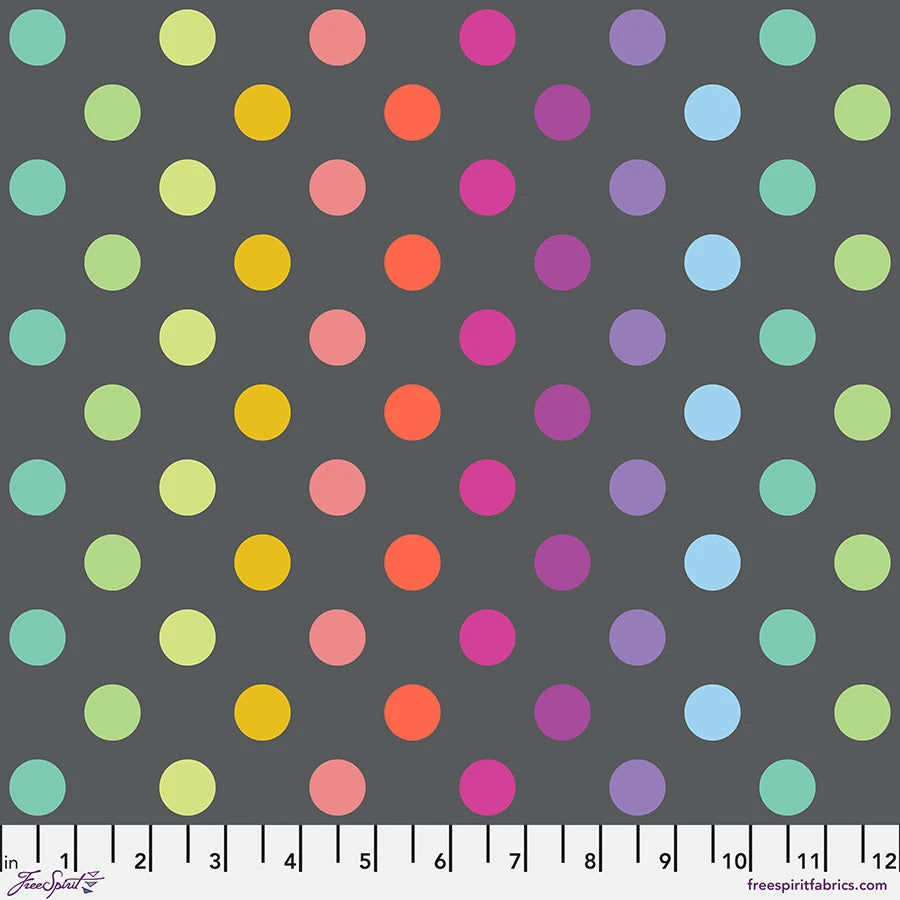 True Colors Graywork- Carbon Disco Poms: Sold by the 1/2 yard