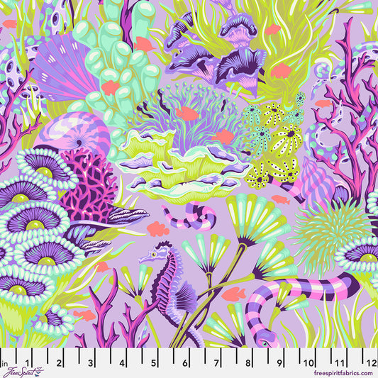Floral Reef- Ultraviolet Reef What You Sew: Sold by the 1/2 yard *PREORDER