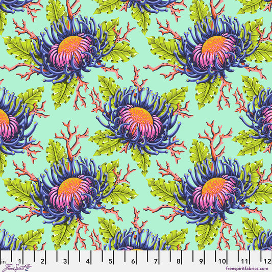 Floral Reef- Seafoam Friends & Anemones: Sold by the 1/2 yard *PREORDER