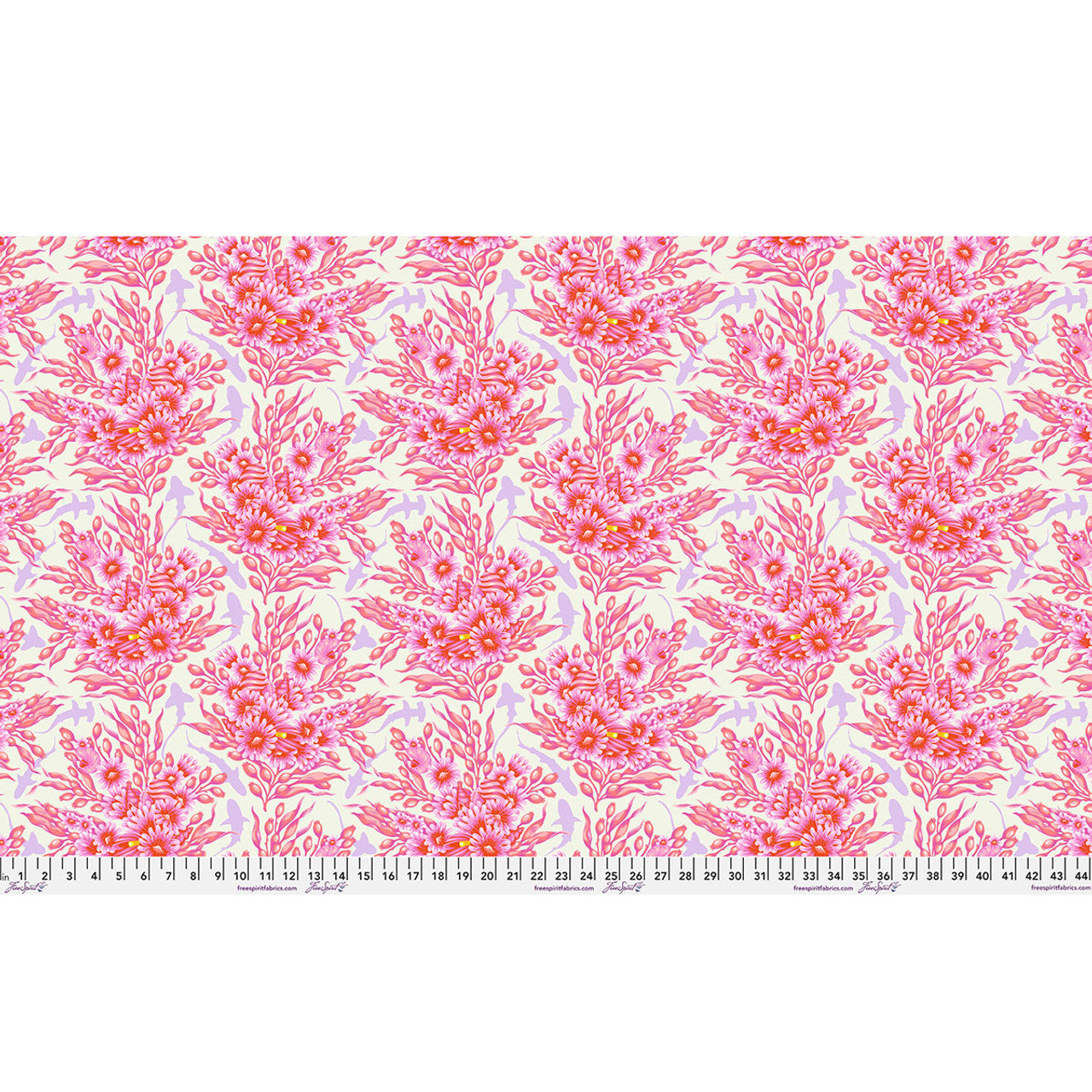 Floral Reef- Delphine Shadow Sharks: Sold by the 1/2 yard *PREORDER