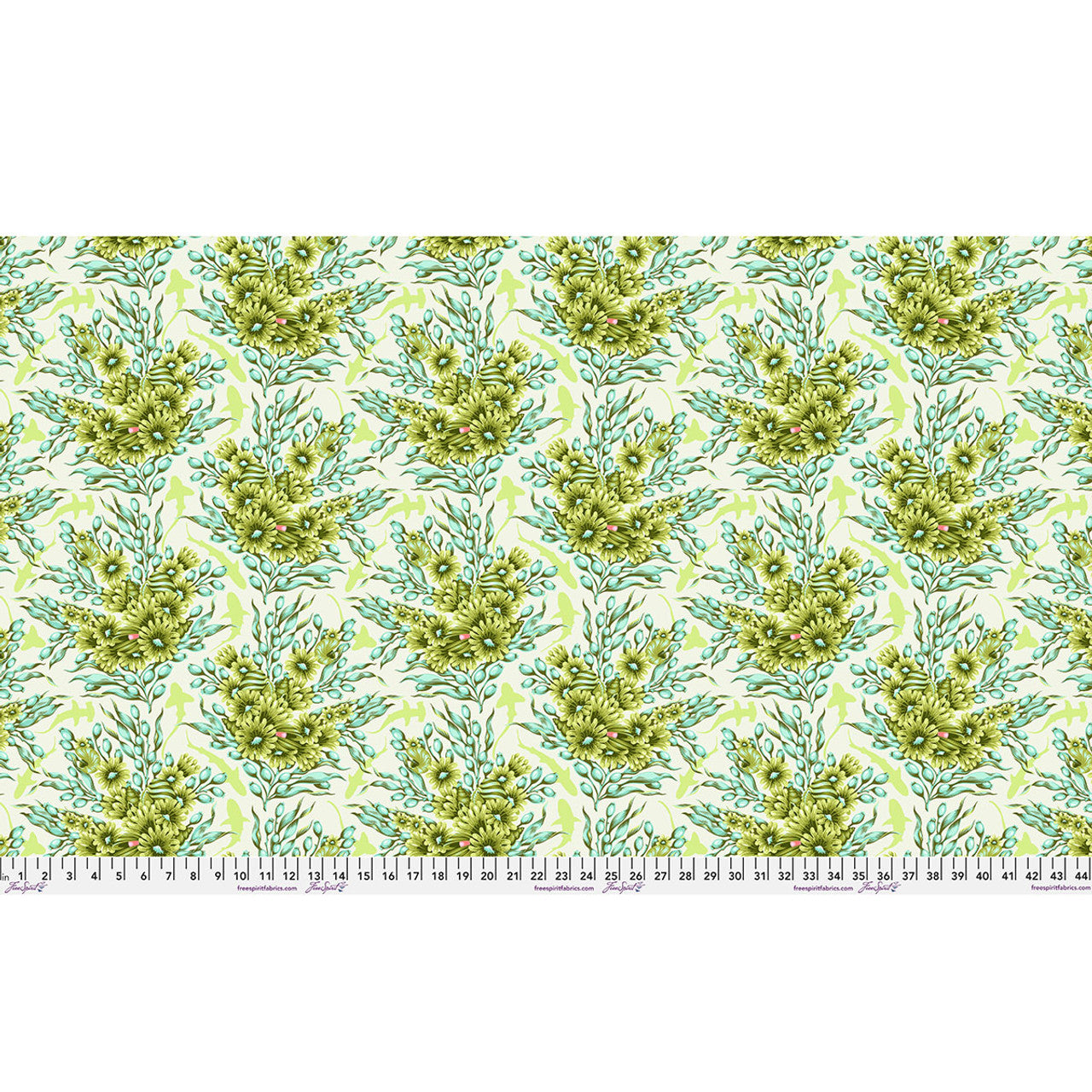 Floral Reef- Seagrass Shadow Sharks: Sold by the 1/2 yard *PREORDER