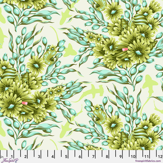 Floral Reef- Seagrass Shadow Sharks: Sold by the 1/2 yard *PREORDER
