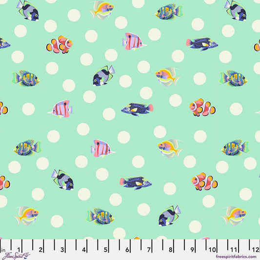Floral Reef- Seafoam School Crossing: Sold by the 1/2 yard *PREORDER