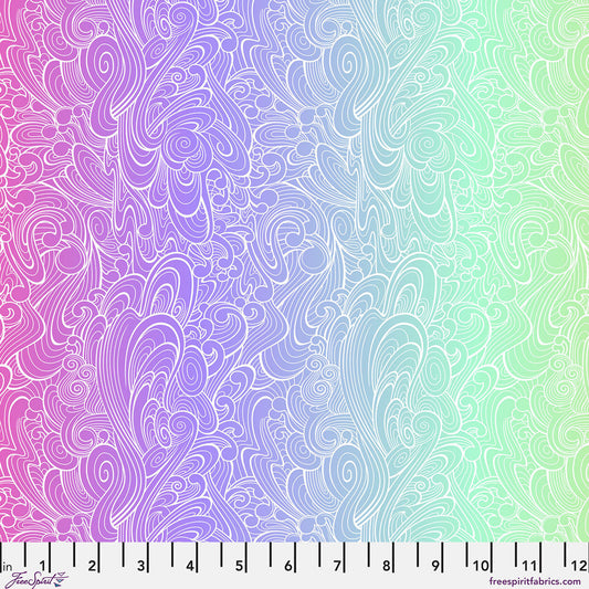 Floral Reef- Deep Dive Riptide: Sold by the 1/2 yard *PREORDER