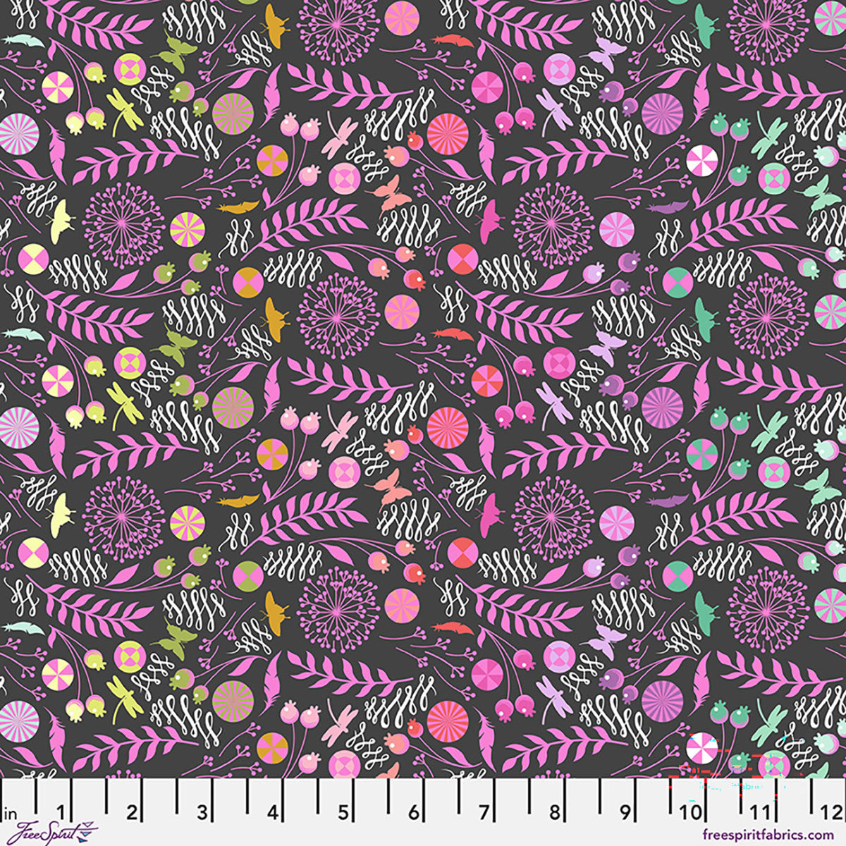 Prince Charming Deja Vu- Licorice Dandelion: Sold by the 1/2 yard *PREORDER