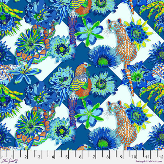 Florescence- Cornflower Marvelous Menagerie: Sold by the 1/2 yard.