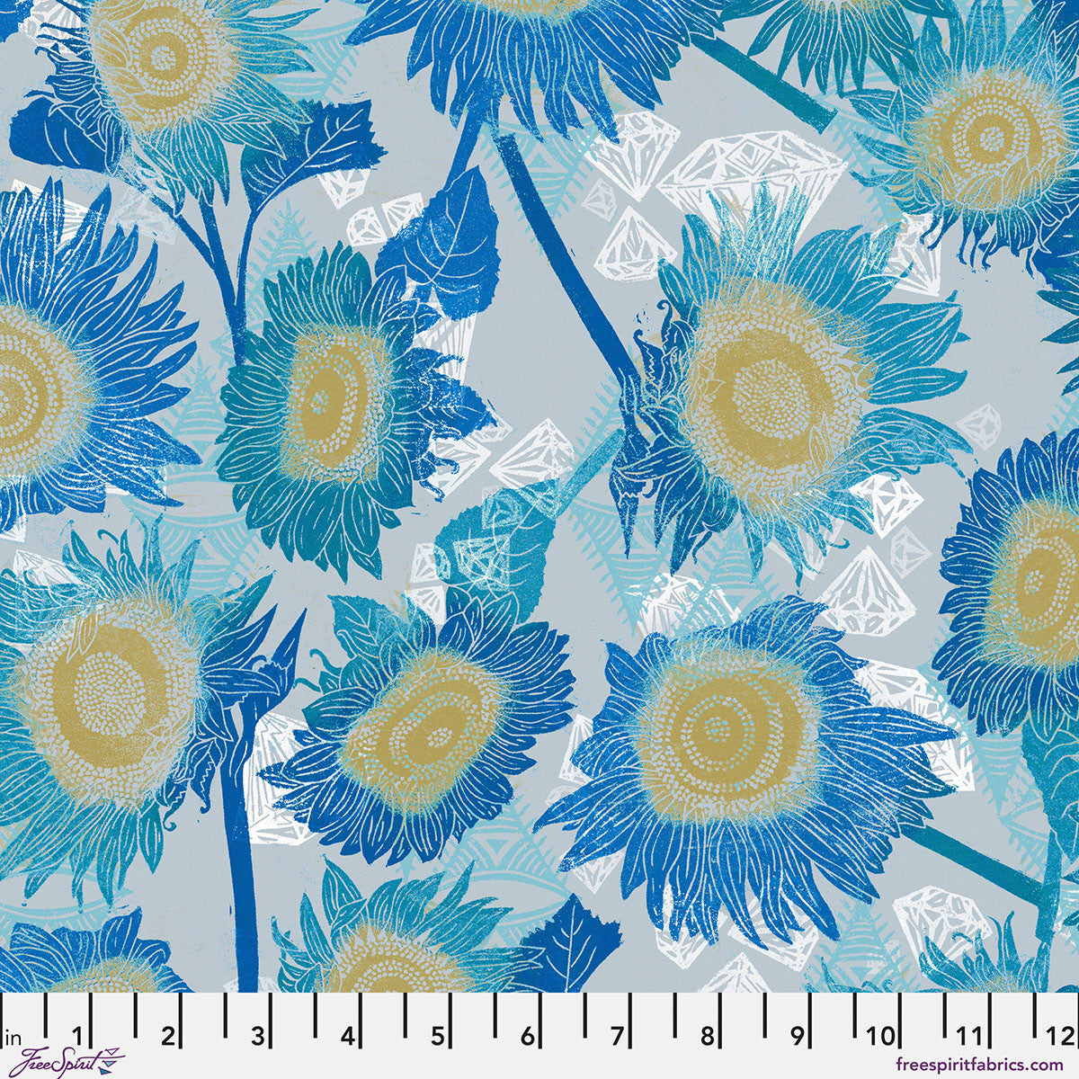 The Wisdom- Cool The Sunflowers: Sold by the 1/2 yard