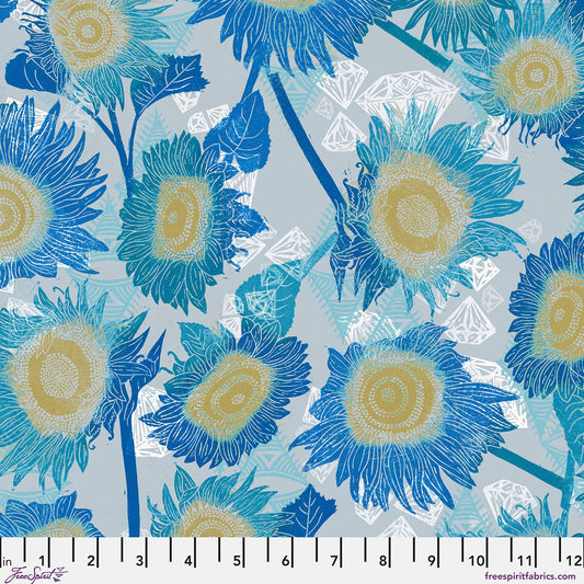The Wisdom- Cool The Sunflowers: Sold by the 1/2 yard