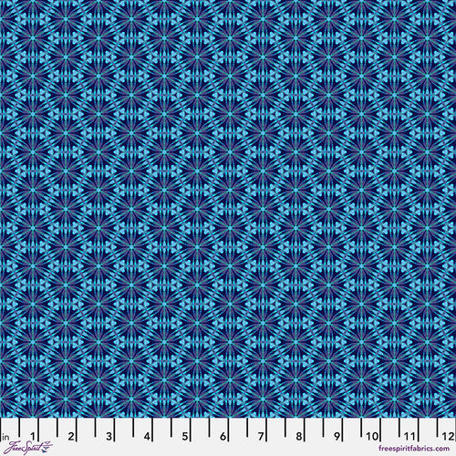 Kaleidoscope- Sapphire Cristalla: Sold by the 1/2 yard