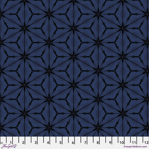 Kaleidoscope- Nocturnal Bloom: Sold by the 1/2 yard