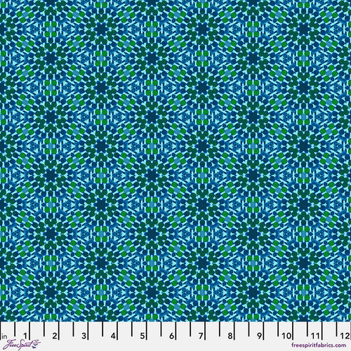 Kaleidoscope- Viridian Magnetic: Sold by the 1/2 yard