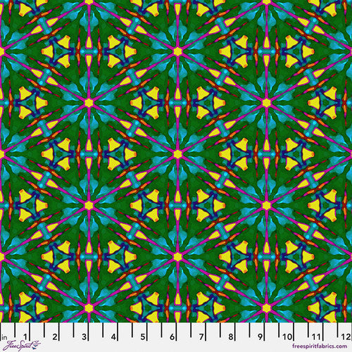 Kaleidoscope- Psychedelic Carnival: Sold by the 1/2 yard