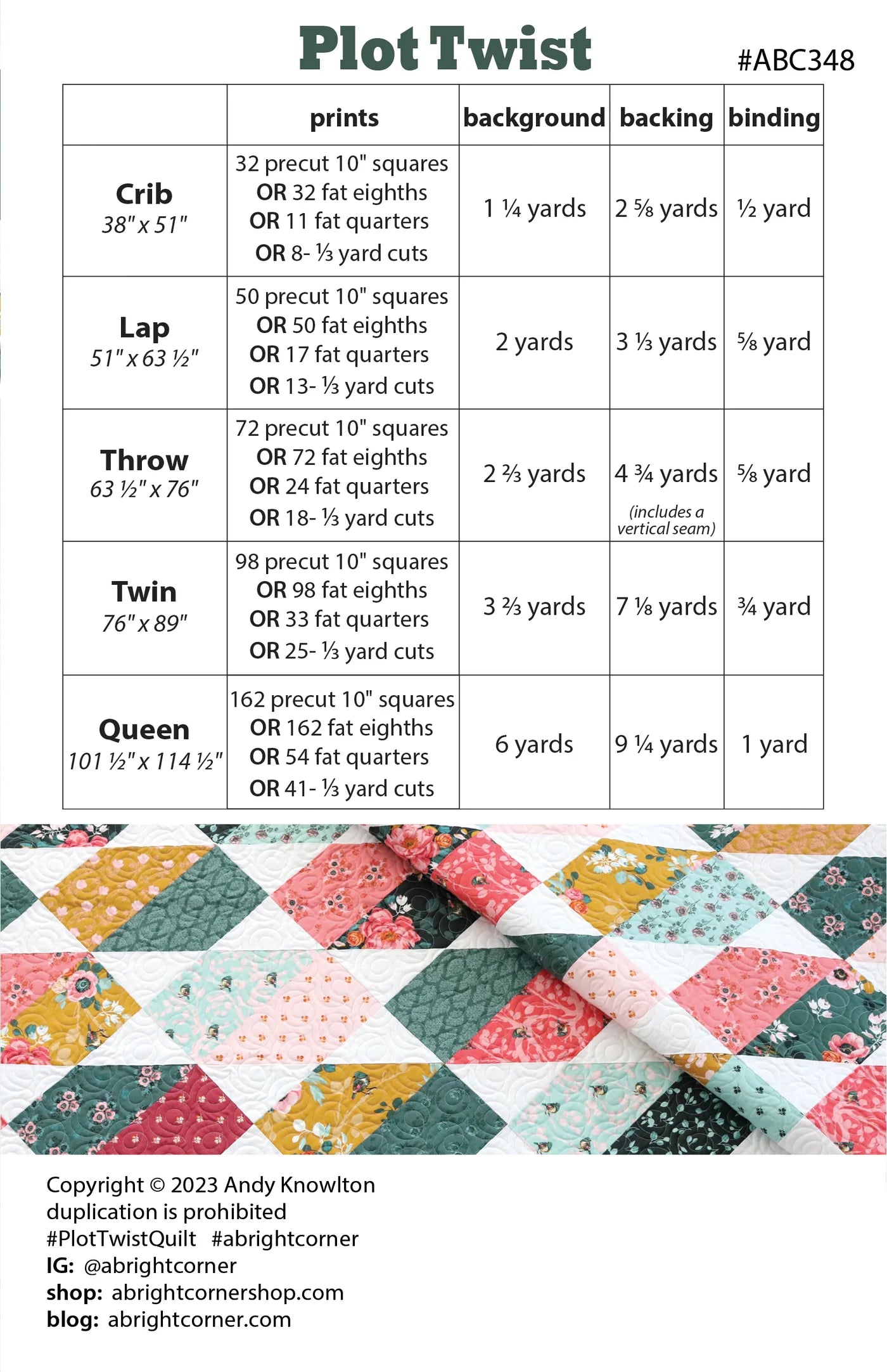 Plot Twist Quilt Pattern