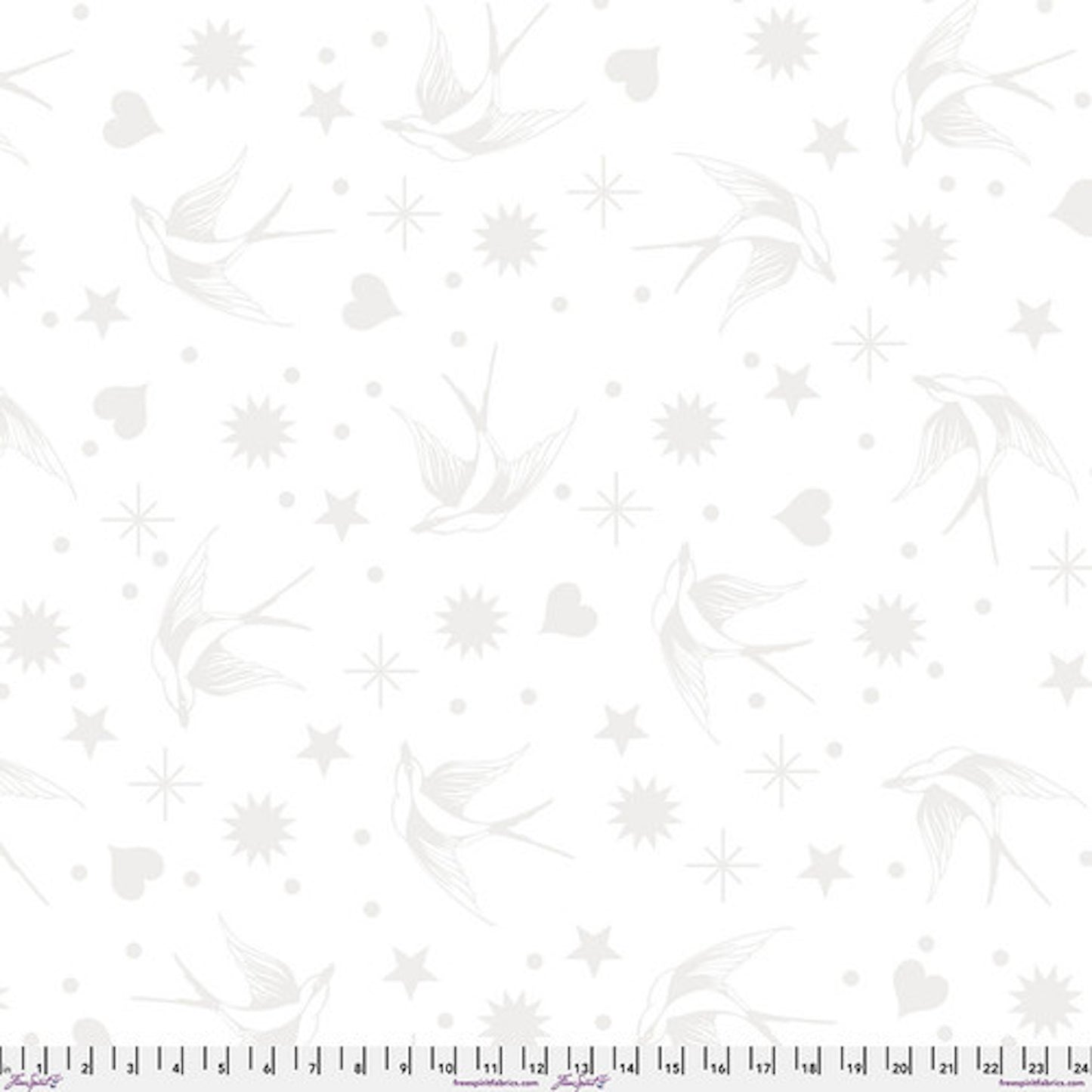 Tula Pink True Color's- Fairy Flakes XL Snowfall 108" Backing: Sold by the 1/2 yard.