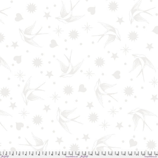 Tula Pink True Color's- Fairy Flakes XL Snowfall 108" Backing: Sold by the 1/2 yard.