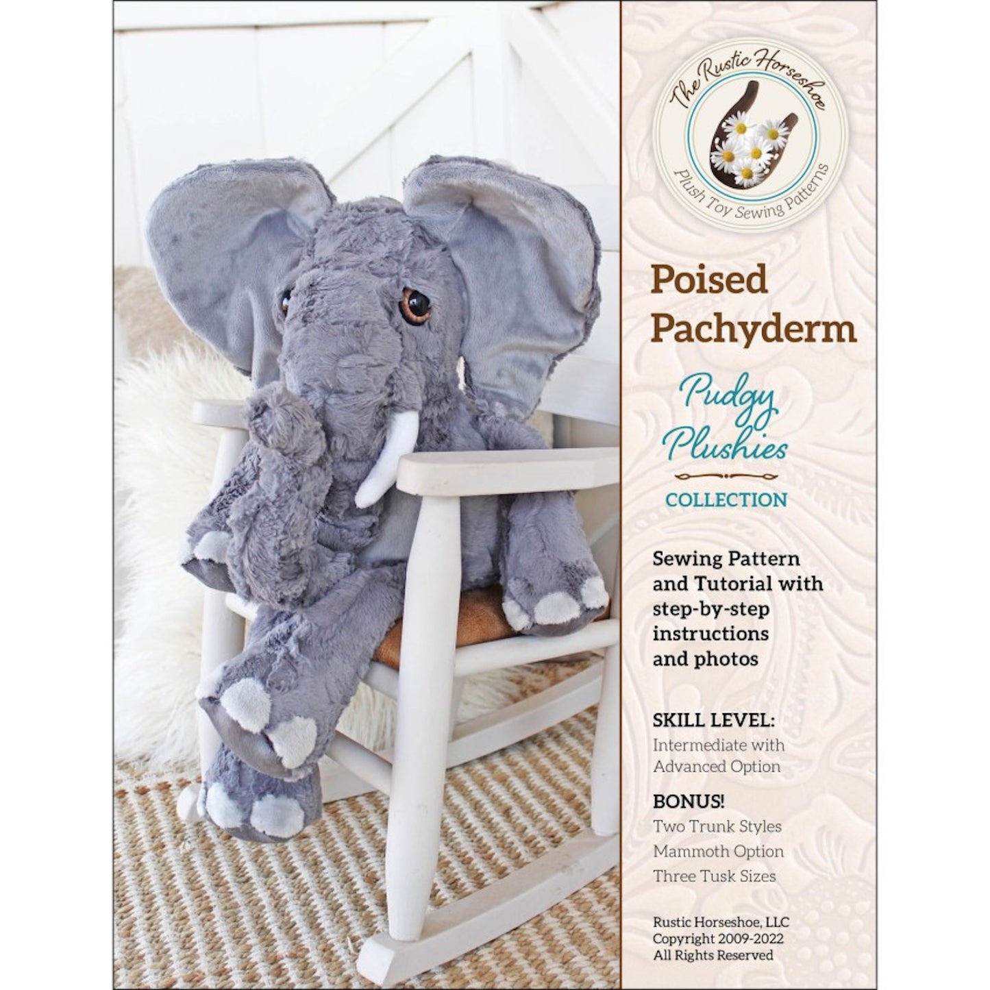 Poised Pachyderm Pudgy Plushies Pattern