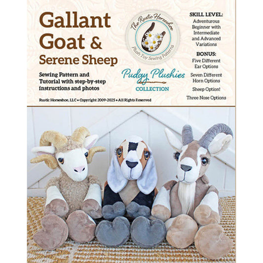Gallant Goat & Serene Sheep Pudgy Plushies Pattern