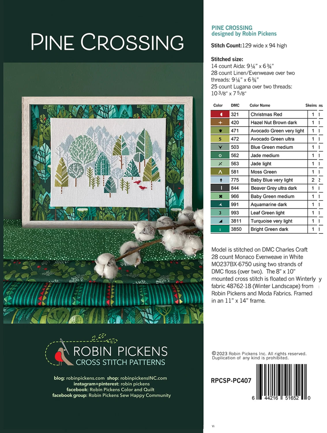 Pine Crossing- Cross Stitch Pattern