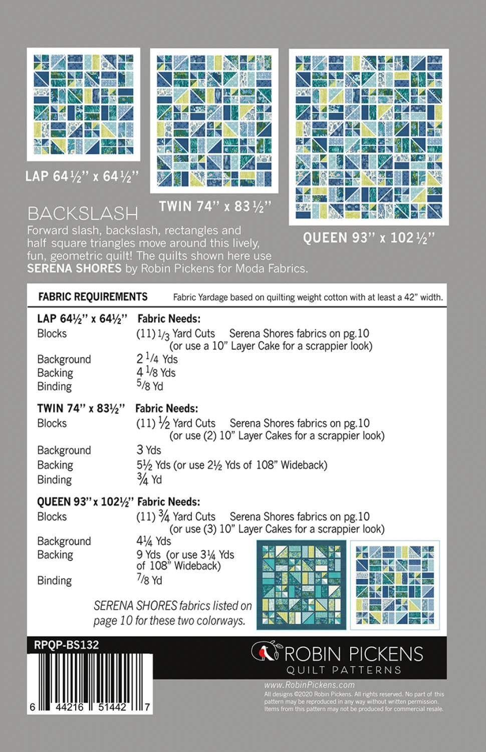 Backslash Quilt Pattern