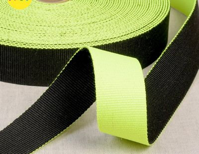 1.5" Reversible Webbing- Yellow/Black: Sold By the Yard