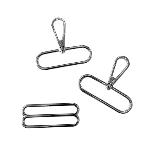 2in Adjustable Strap Hardware Kit: Nickel