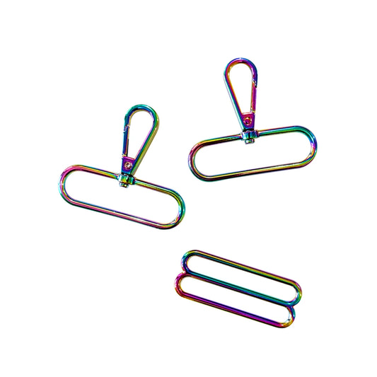 2in Adjustable Strap Hardware Kit: Iridescent