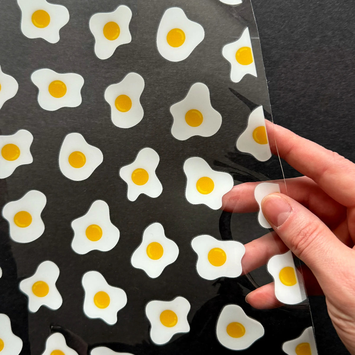 Over Easy Eggs- Clear TPU Vinyl: 12in x 53in Roll