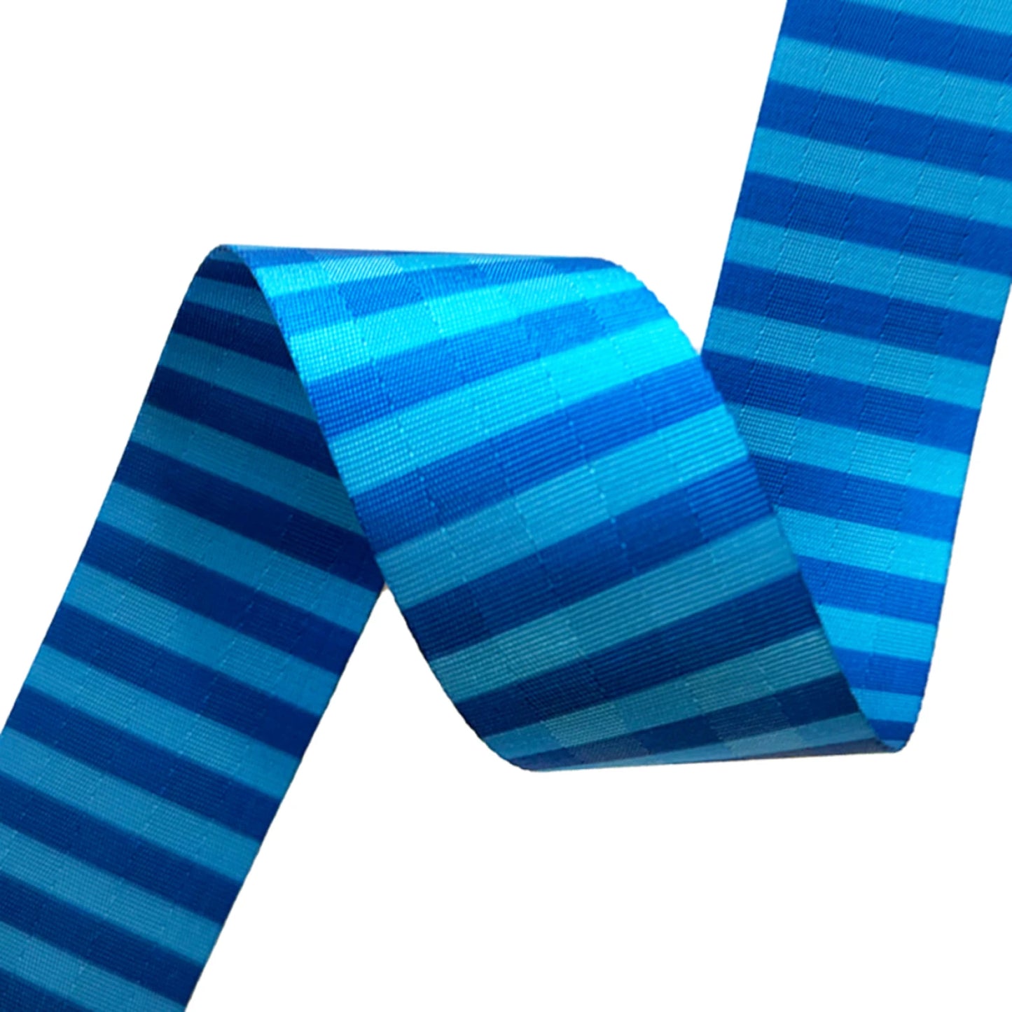 2" Blue Striped Webbing: Sold By the Yard