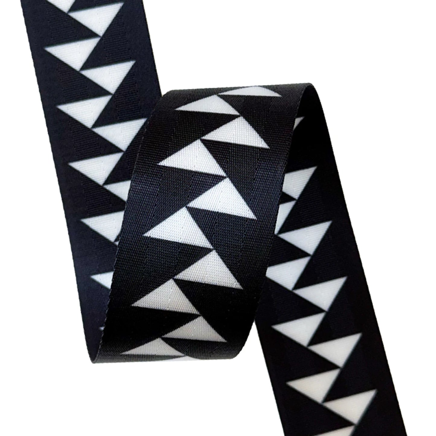 2" Black/White Flying Geese Webbing: Sold By the Yard