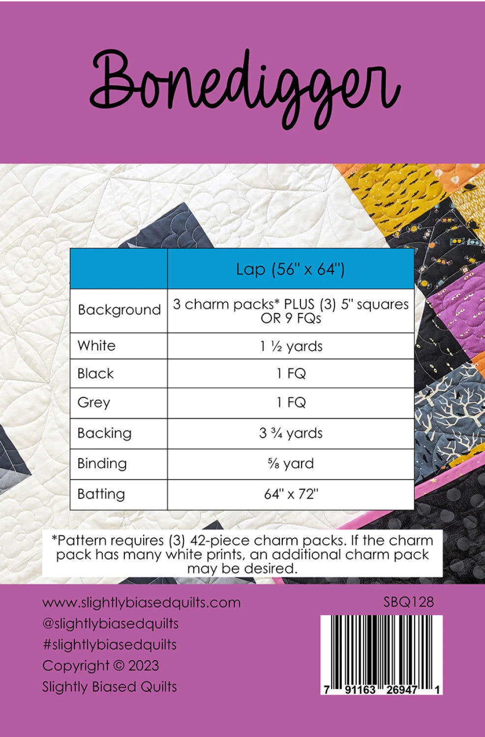Bonedigger Quilt Pattern