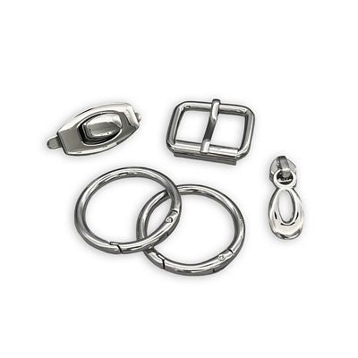 The Sorella Bag Hardware Kit: Nickel