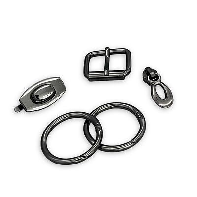 The Sorella Bag Hardware Kit: Gunmetal