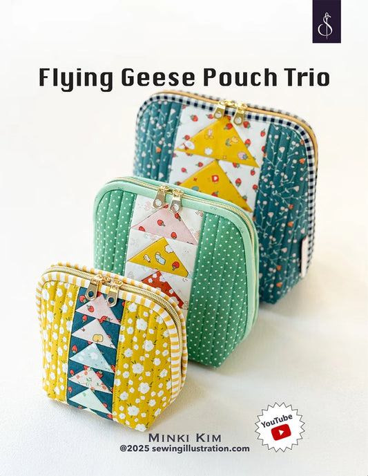 Flying Geese Pouch Trio Pattern