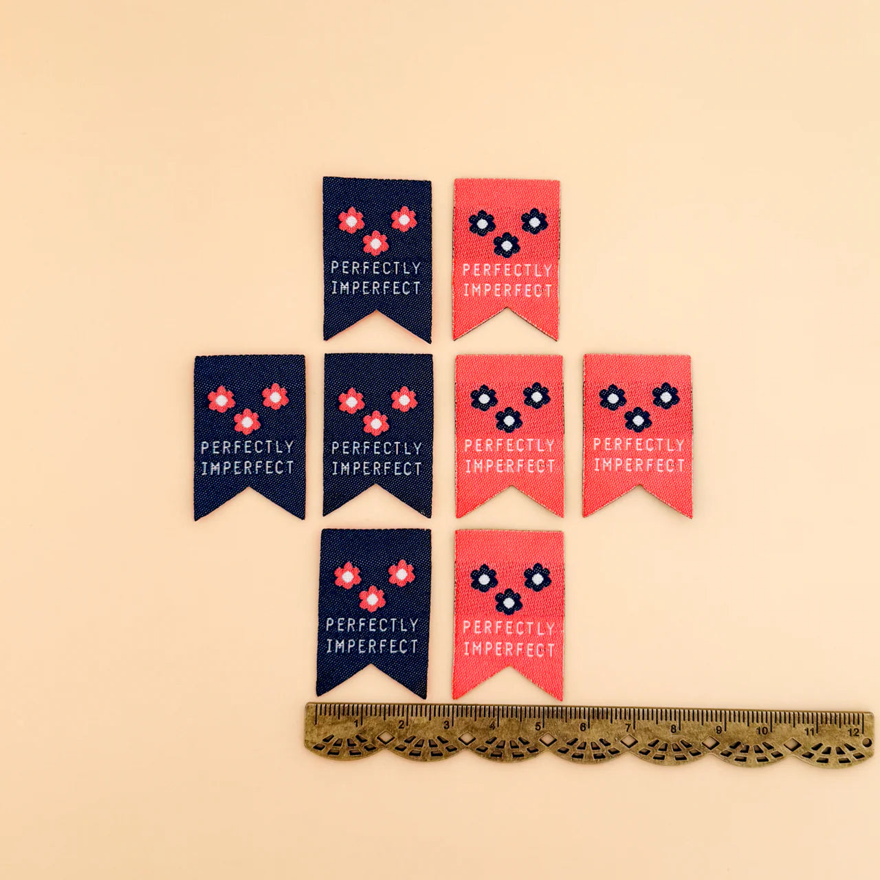 Perfectly Imperfect Woven Quilt Labels- 8pk