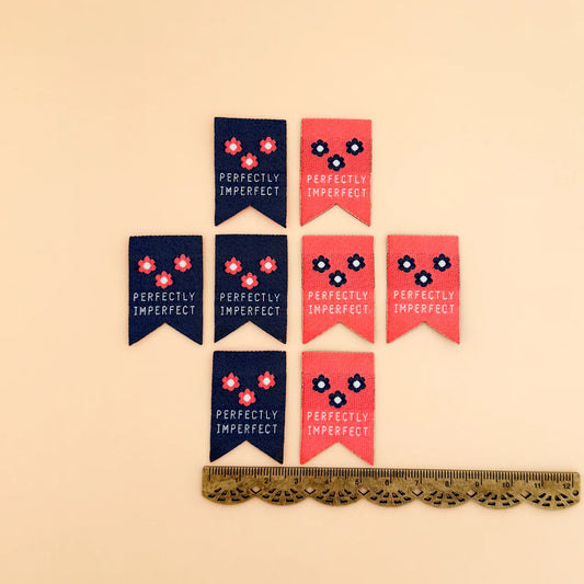 Perfectly Imperfect Woven Quilt Labels- 8pk