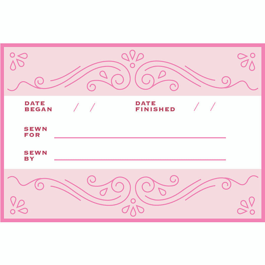 Market Days Woven Quilt Label- Light Pink: 1pc